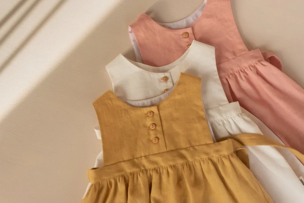 Dress With Belt - Peach