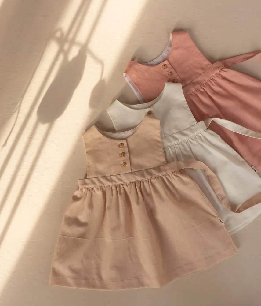Dress With Belt - Peach