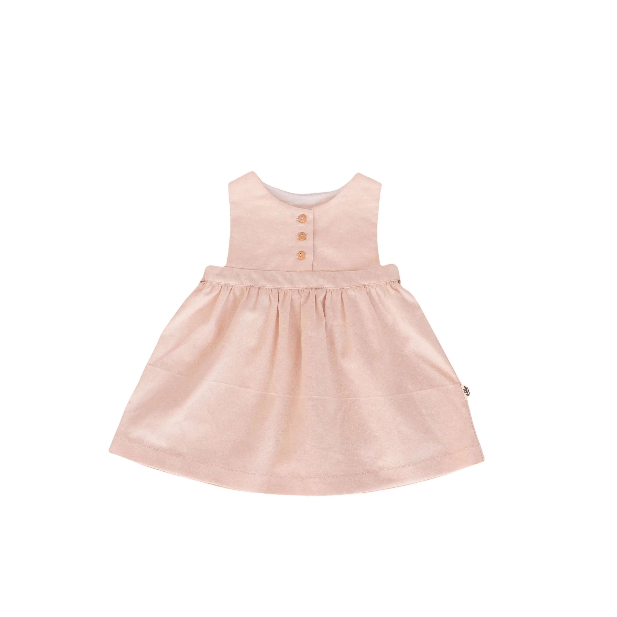 Dress With Belt - Peach