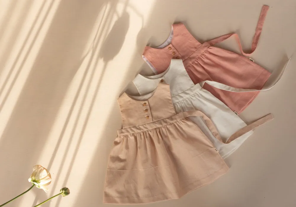 Dress With Belt - Peach