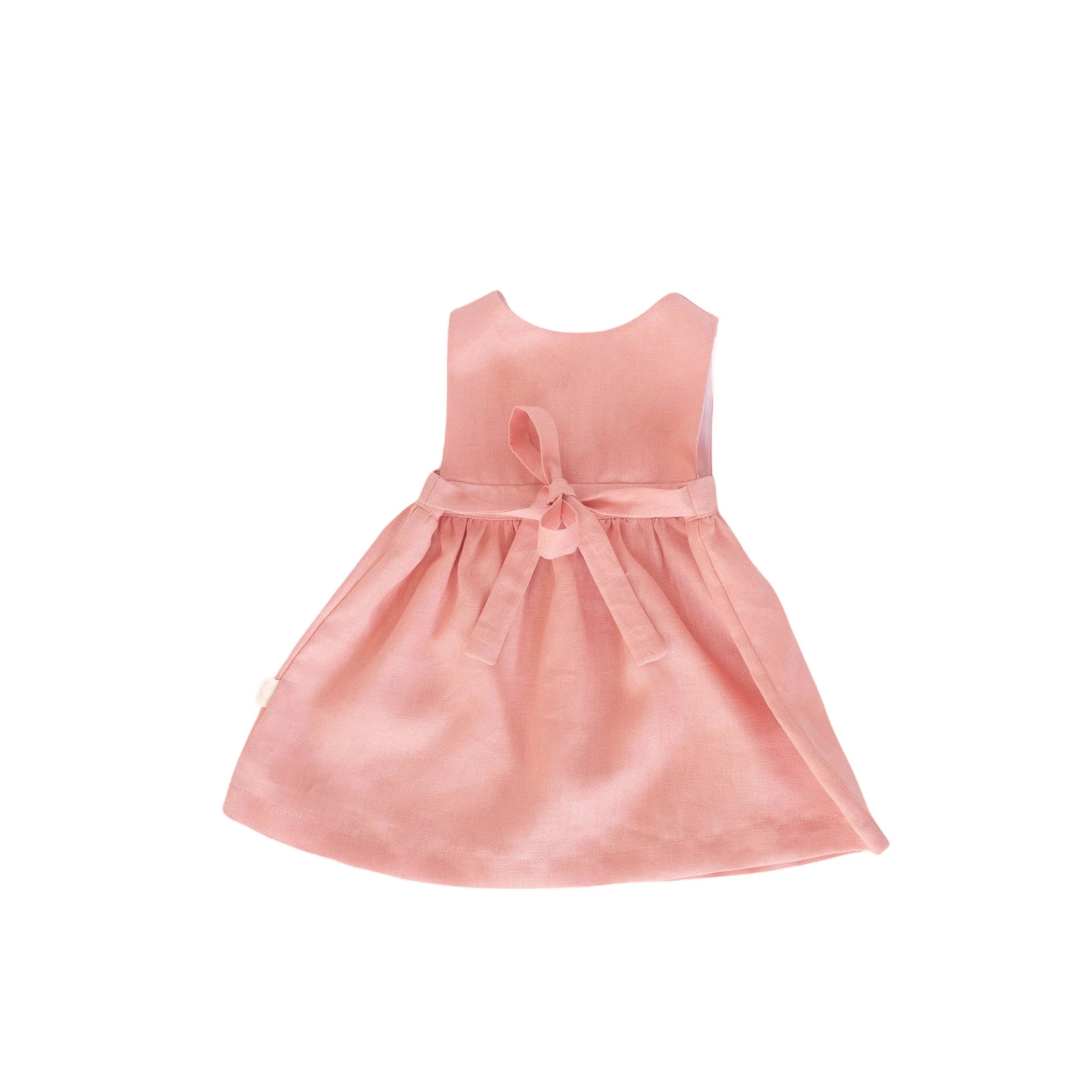 Dress With Belt - Peach