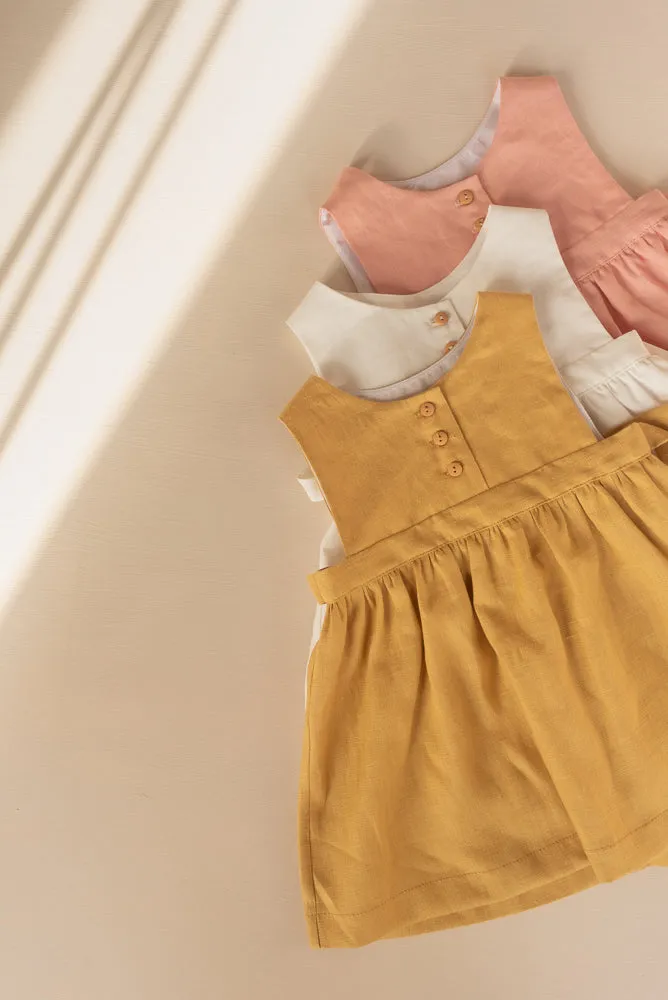 Dress With Belt - Peach