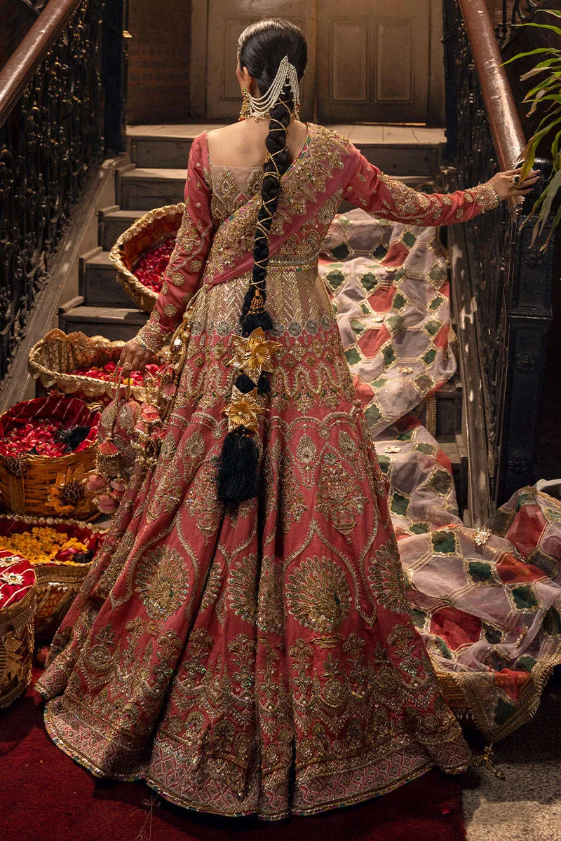 Embellished Rose Pink Pakistani Bridal Lehenga Choli Premium Pakistani Wedding Dresses