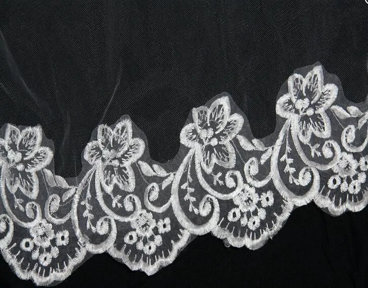 Embroidered Chapel Cathedral Lace Diamond Tulle Bridals Veils, Veils For Wedding , VD0001