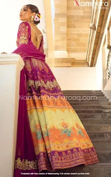 Embroidered Choli and Lehenga for Wedding Party #PN97