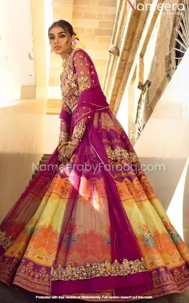Embroidered Choli and Lehenga for Wedding Party #PN97