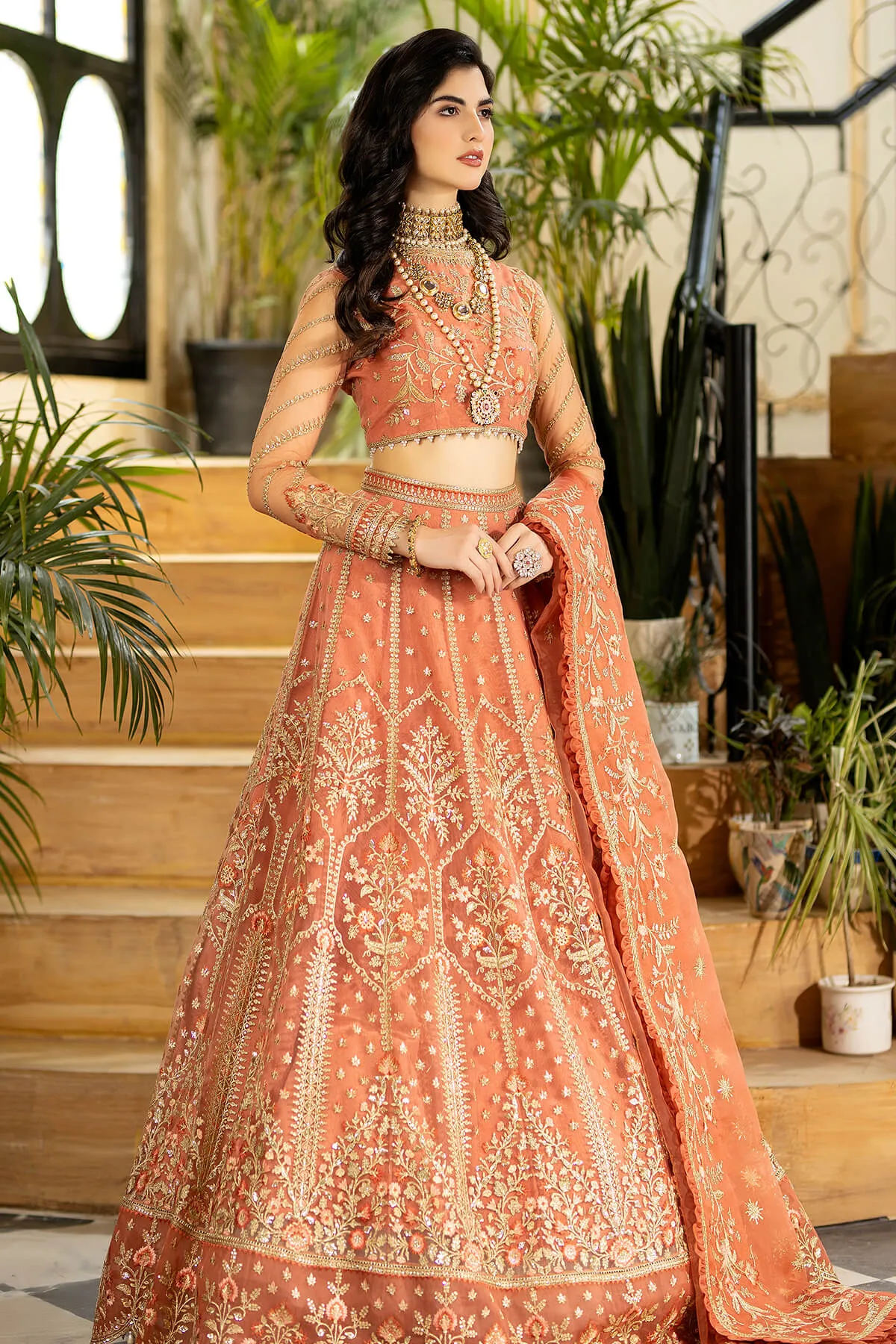 Embroidered Lehenga Choli and Dupatta Dress for Wedding