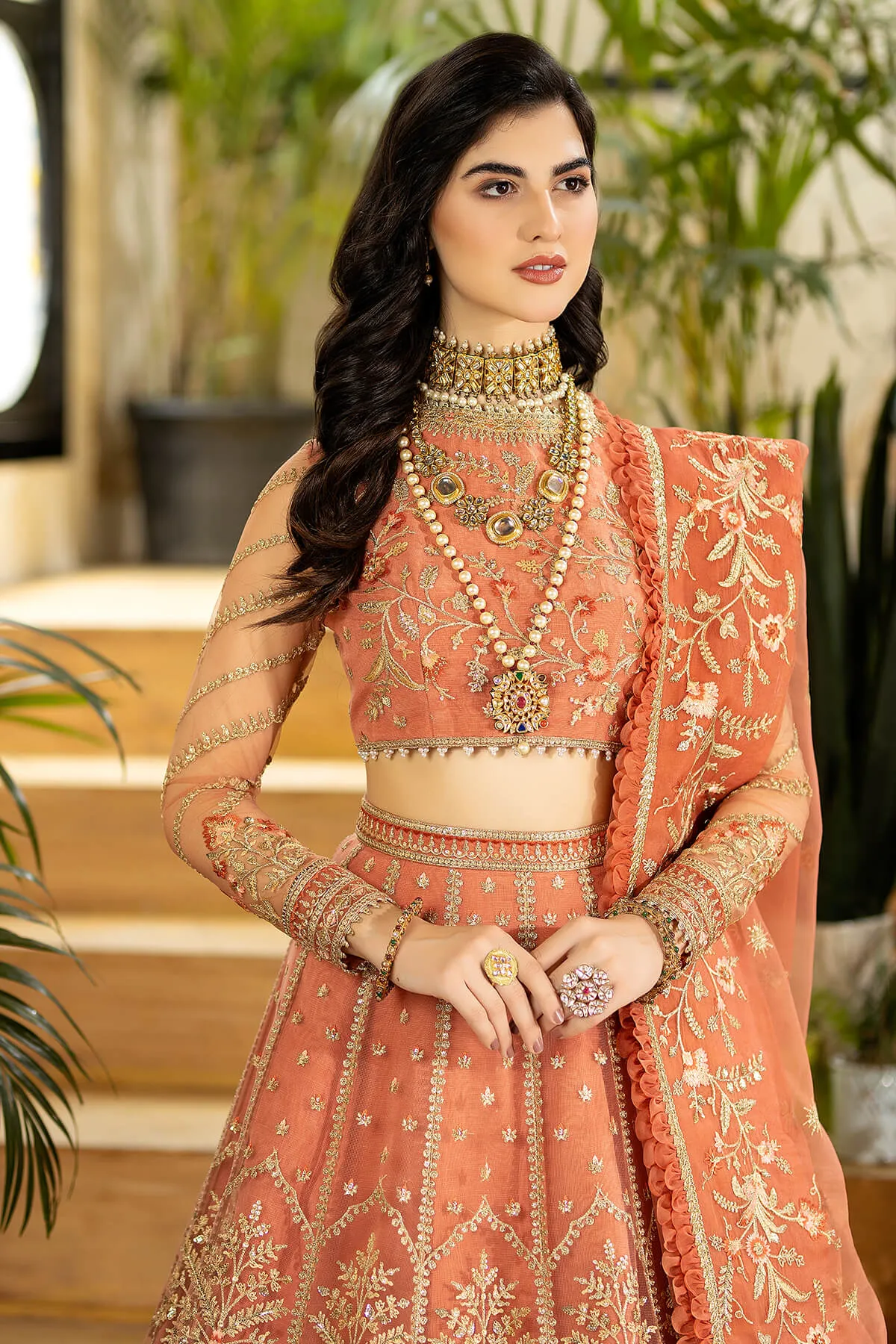 Embroidered Lehenga Choli and Dupatta Dress for Wedding