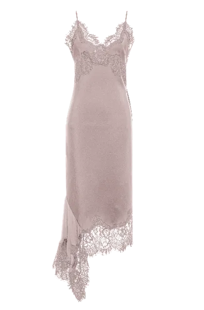 Emma Sheer Bottom Slip Dress Nude Crystal