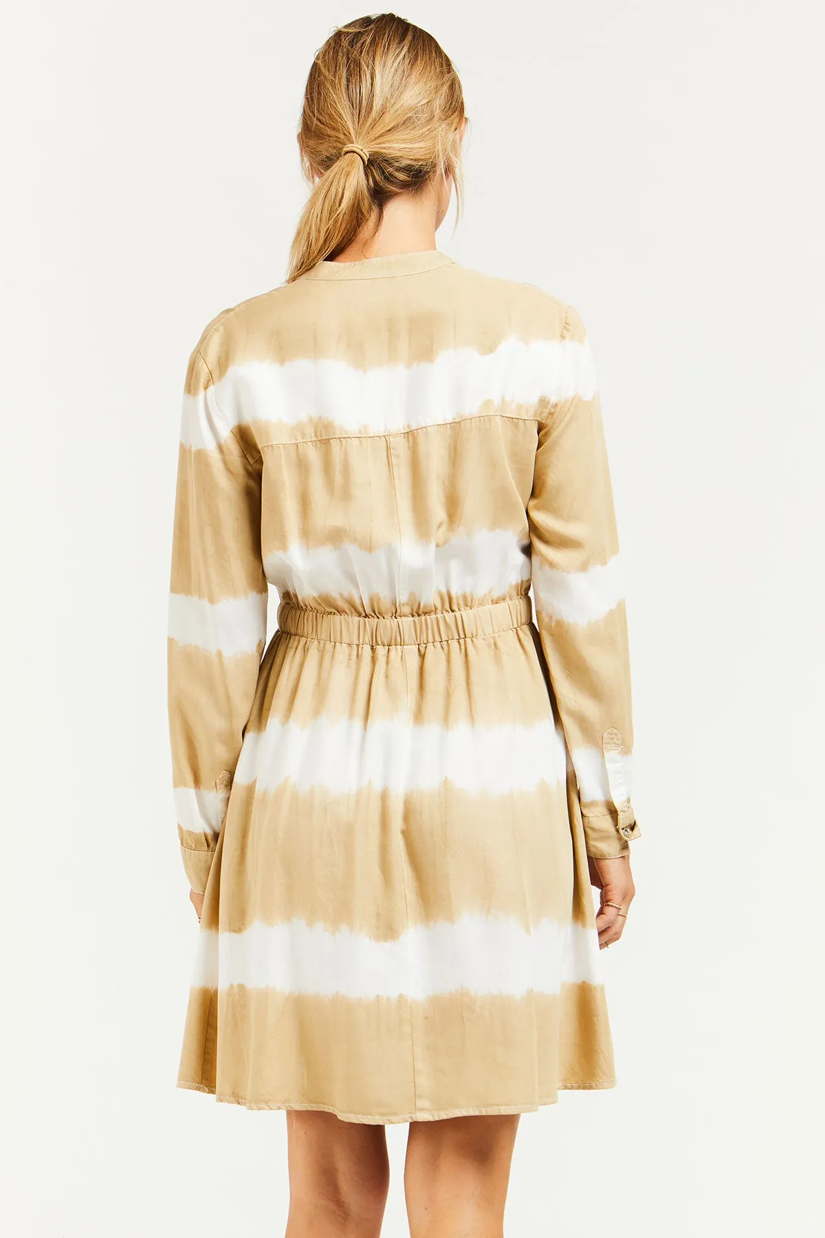 Emmeline taupe tie dye dress
