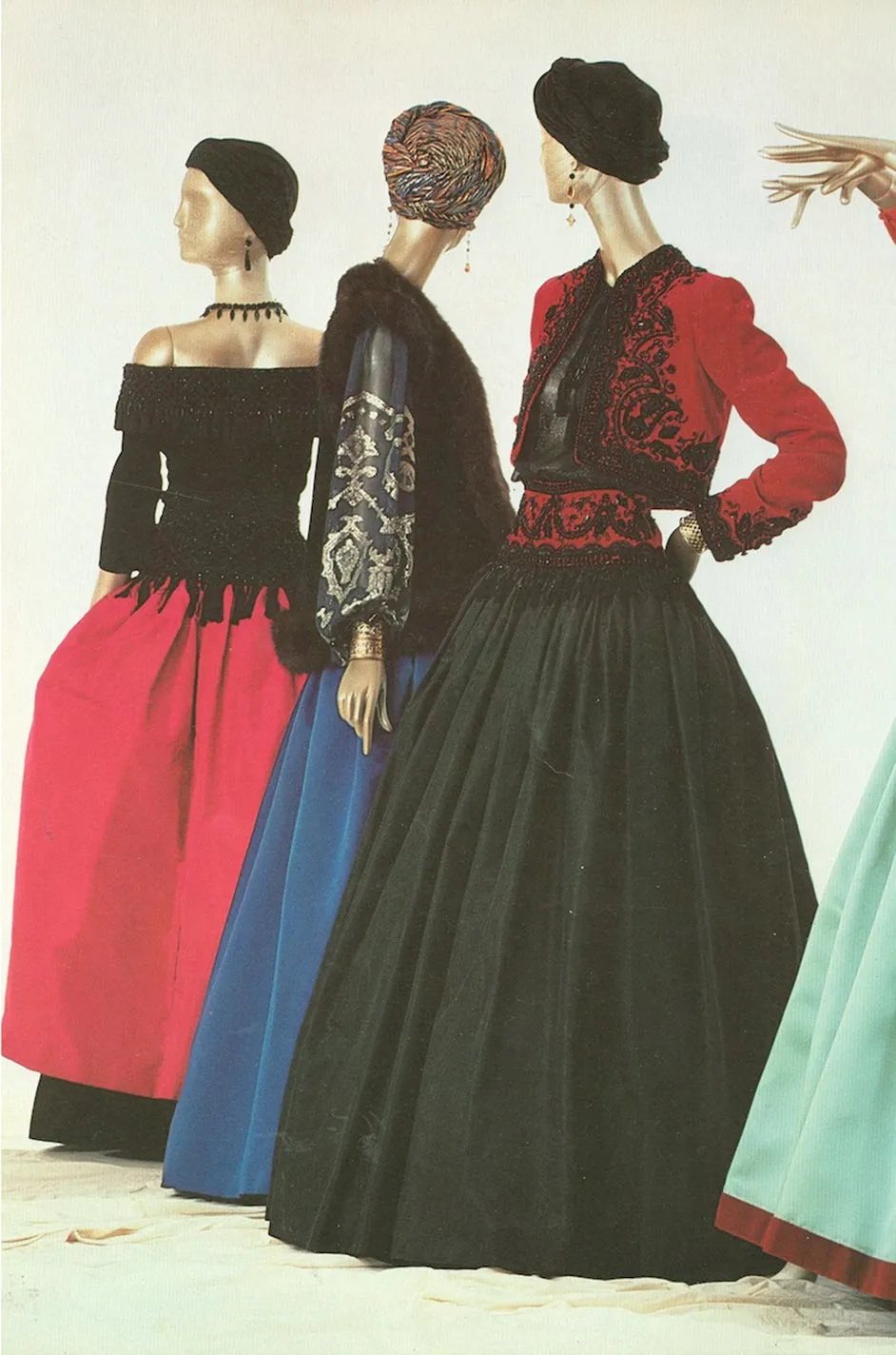 Fall 1976 Louis Mies Possible Yves Saint Laurent Haute Couture Pink & Velvet Bead Dress