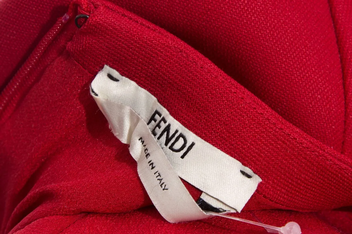 Fendi Red Double Breasted Dress SZ 40