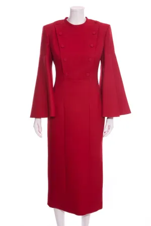 Fendi Red Double Breasted Dress SZ 40