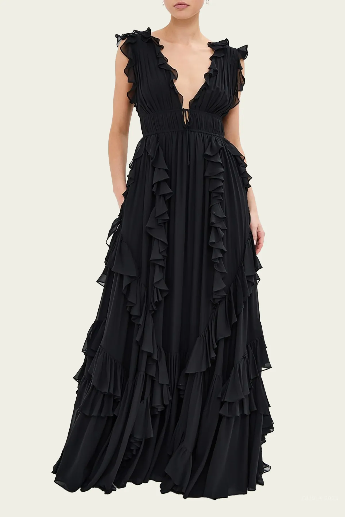 Florella Gown in Noir