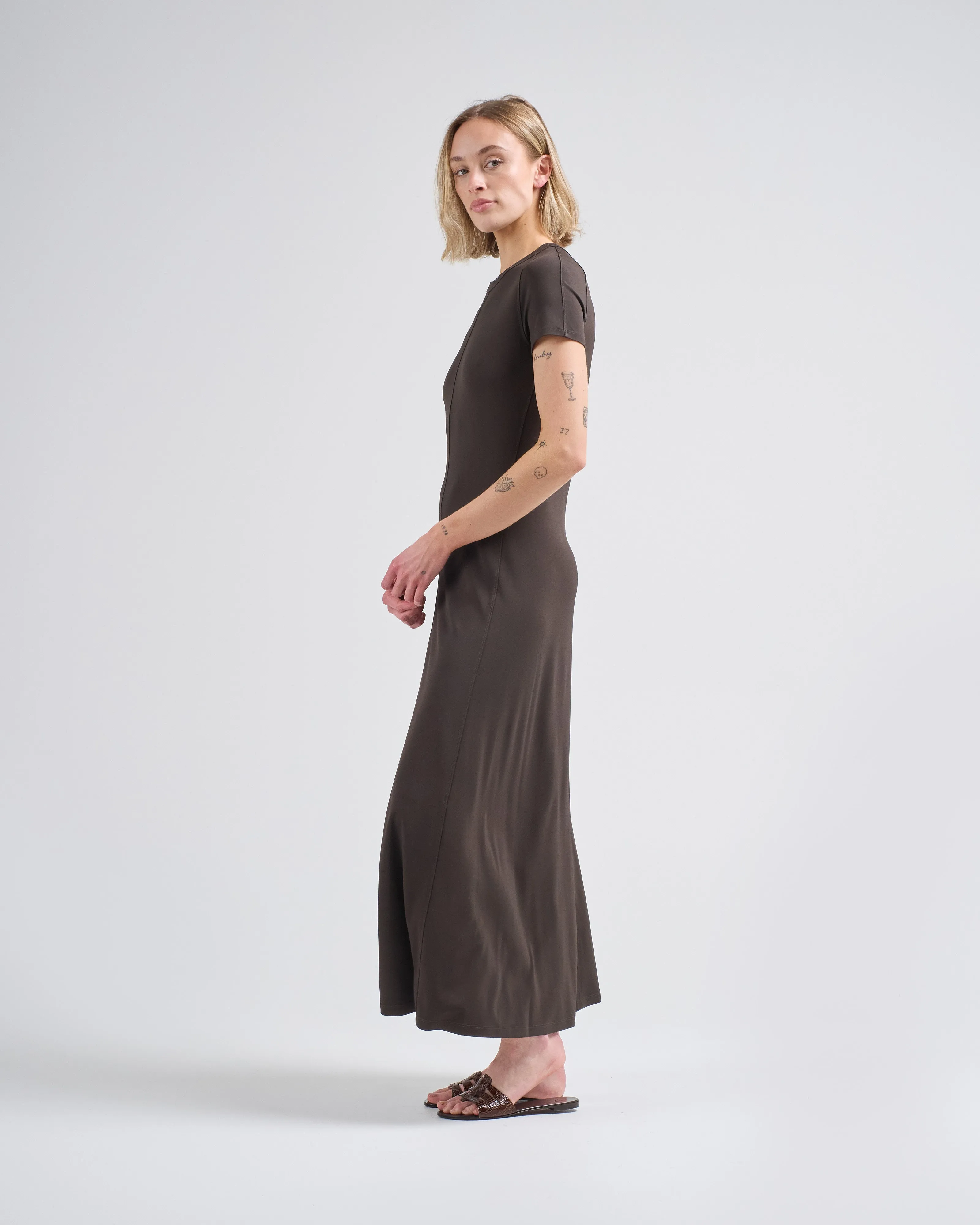 fluid jersey dress