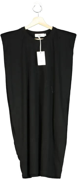 FRANKIE SHOP Black Tina Cotton-jersey Mini Dress UK XS