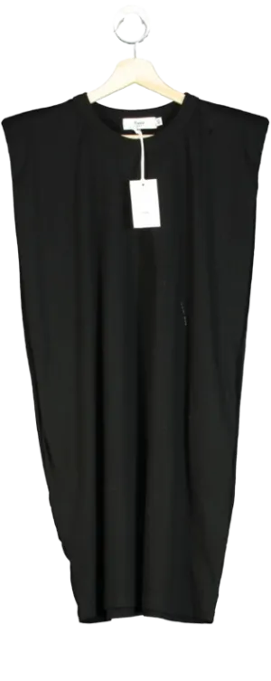 FRANKIE SHOP Black Tina Cotton-jersey Mini Dress UK XS