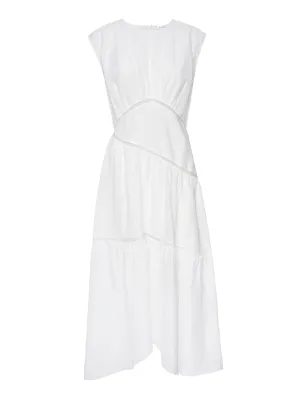 Gathered Seam Lace Inset Dress