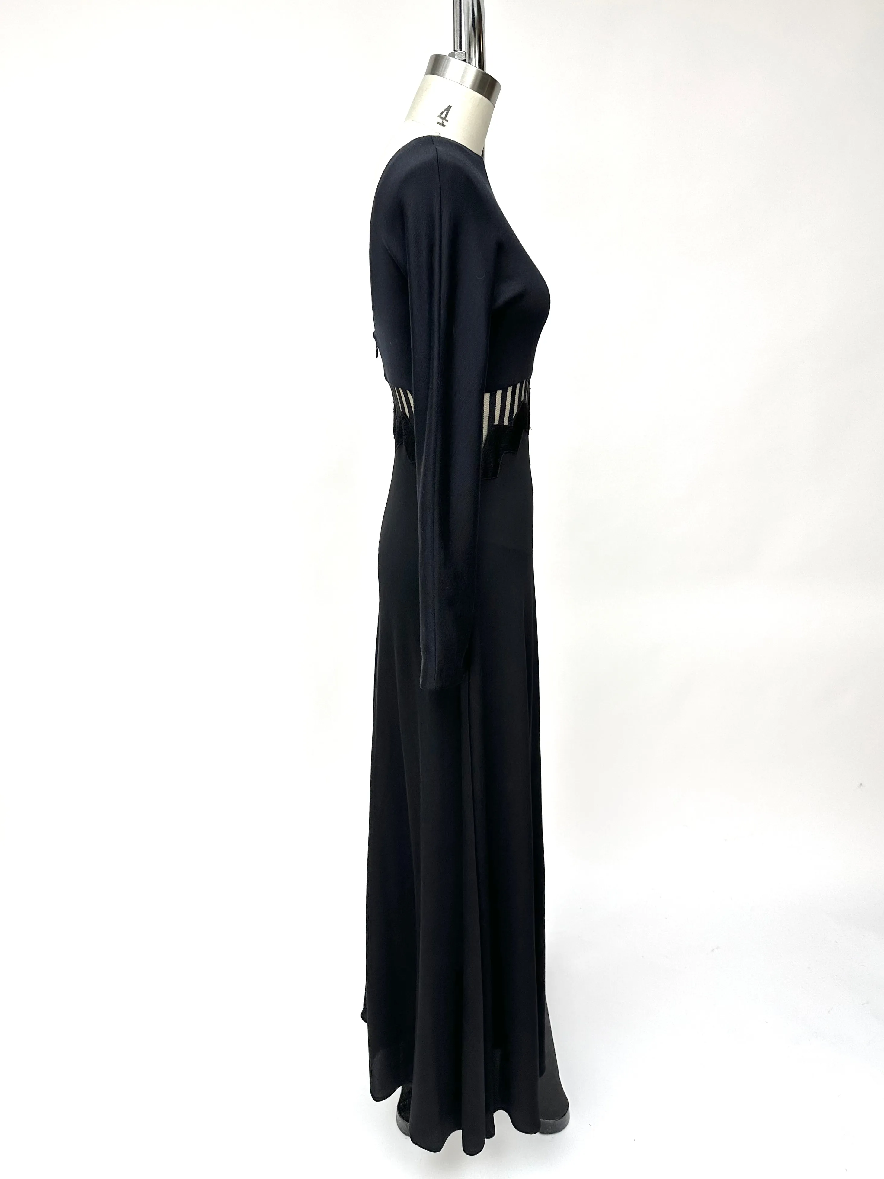 Geoffrey Beene Striped Mesh Panel Dress