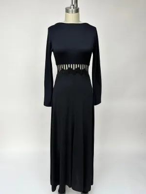 Geoffrey Beene Striped Mesh Panel Dress