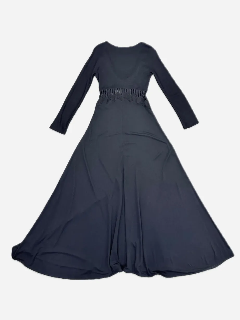 Geoffrey Beene Striped Mesh Panel Dress