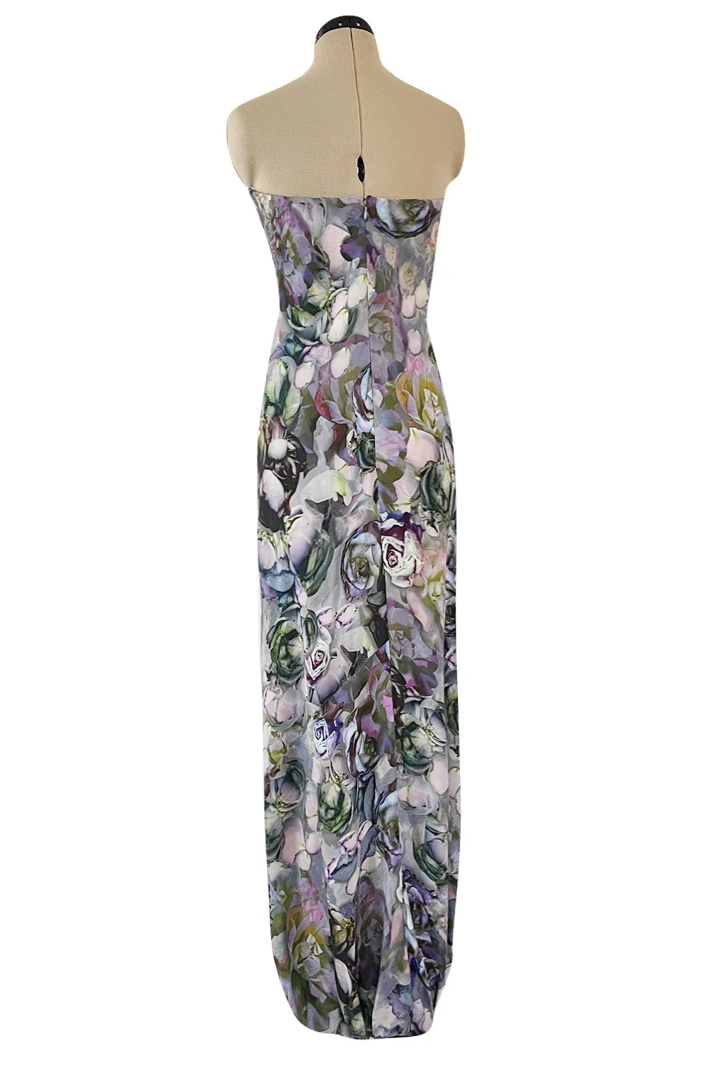 Gorgeous Spring 2010 Alexander McQueen Floral Strapless Dress w Unusual Bubble Hem