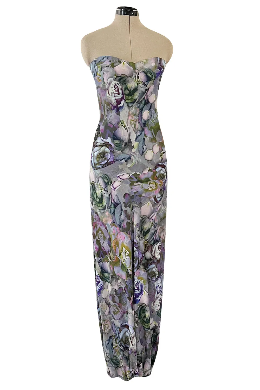 Gorgeous Spring 2010 Alexander McQueen Floral Strapless Dress w Unusual Bubble Hem