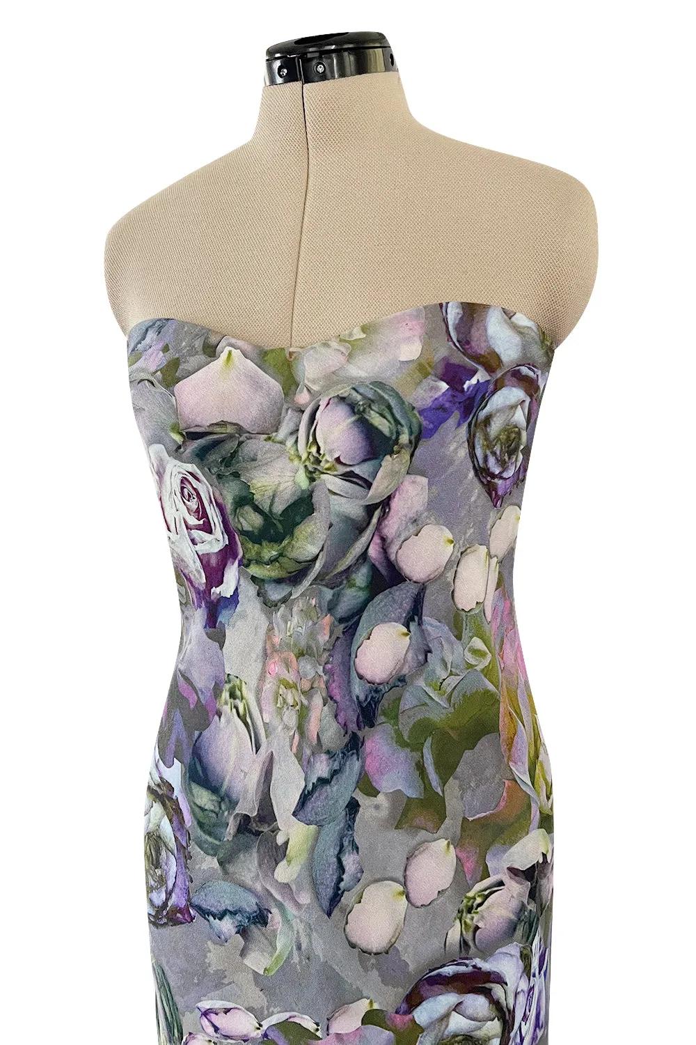 Gorgeous Spring 2010 Alexander McQueen Floral Strapless Dress w Unusual Bubble Hem