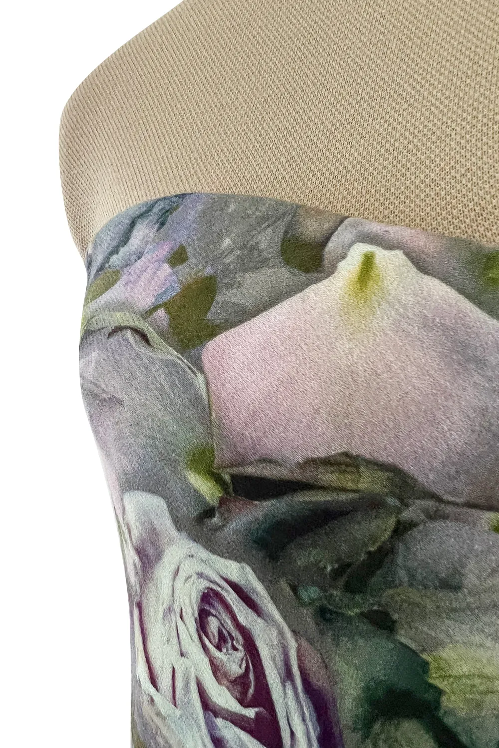 Gorgeous Spring 2010 Alexander McQueen Floral Strapless Dress w Unusual Bubble Hem