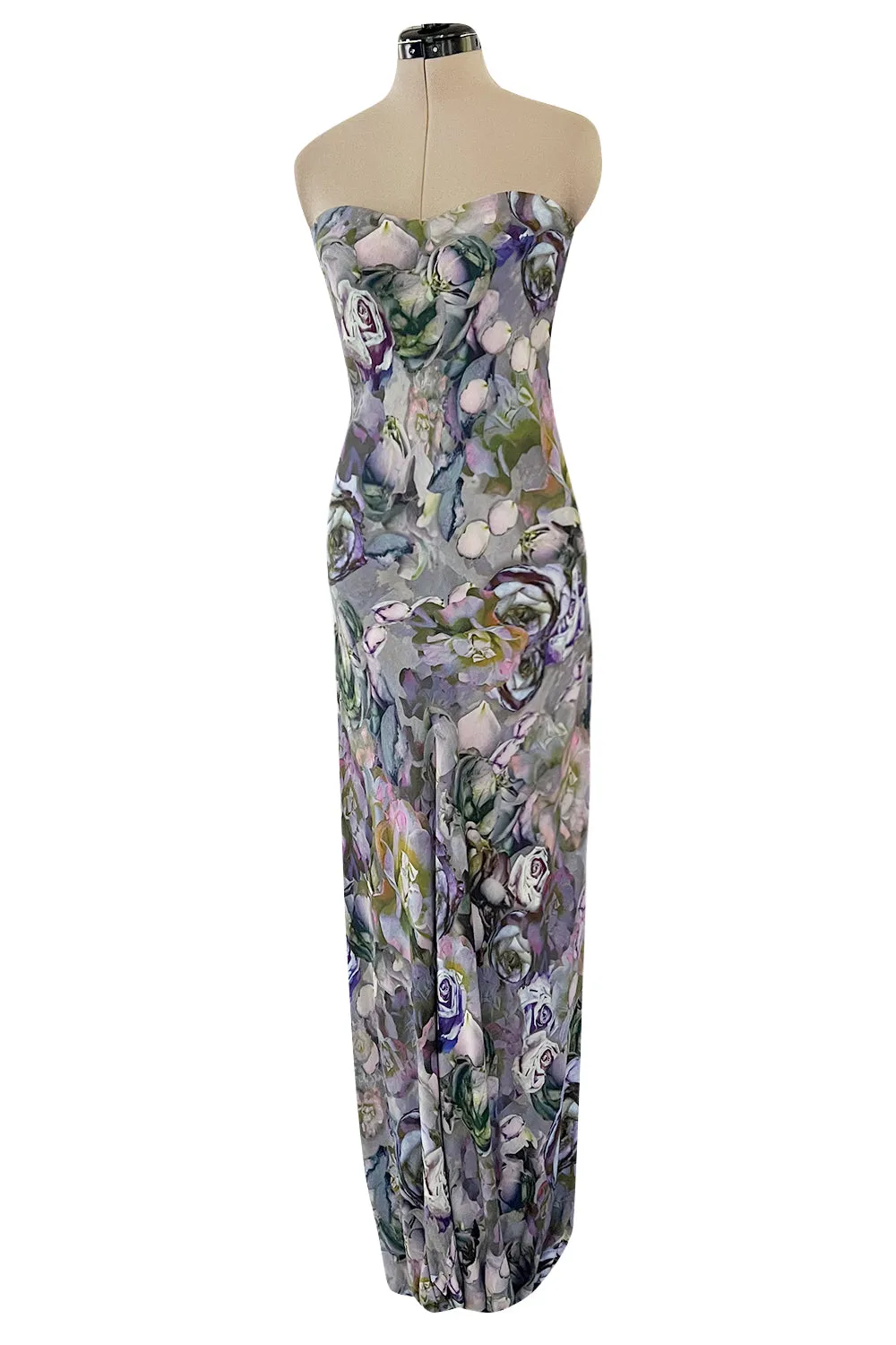 Gorgeous Spring 2010 Alexander McQueen Floral Strapless Dress w Unusual Bubble Hem