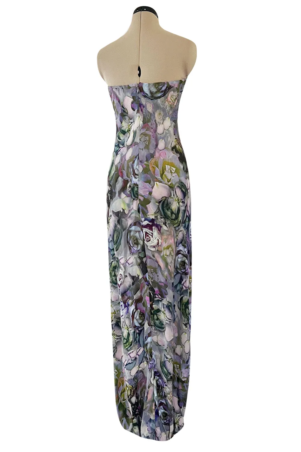 Gorgeous Spring 2010 Alexander McQueen Floral Strapless Dress w Unusual Bubble Hem