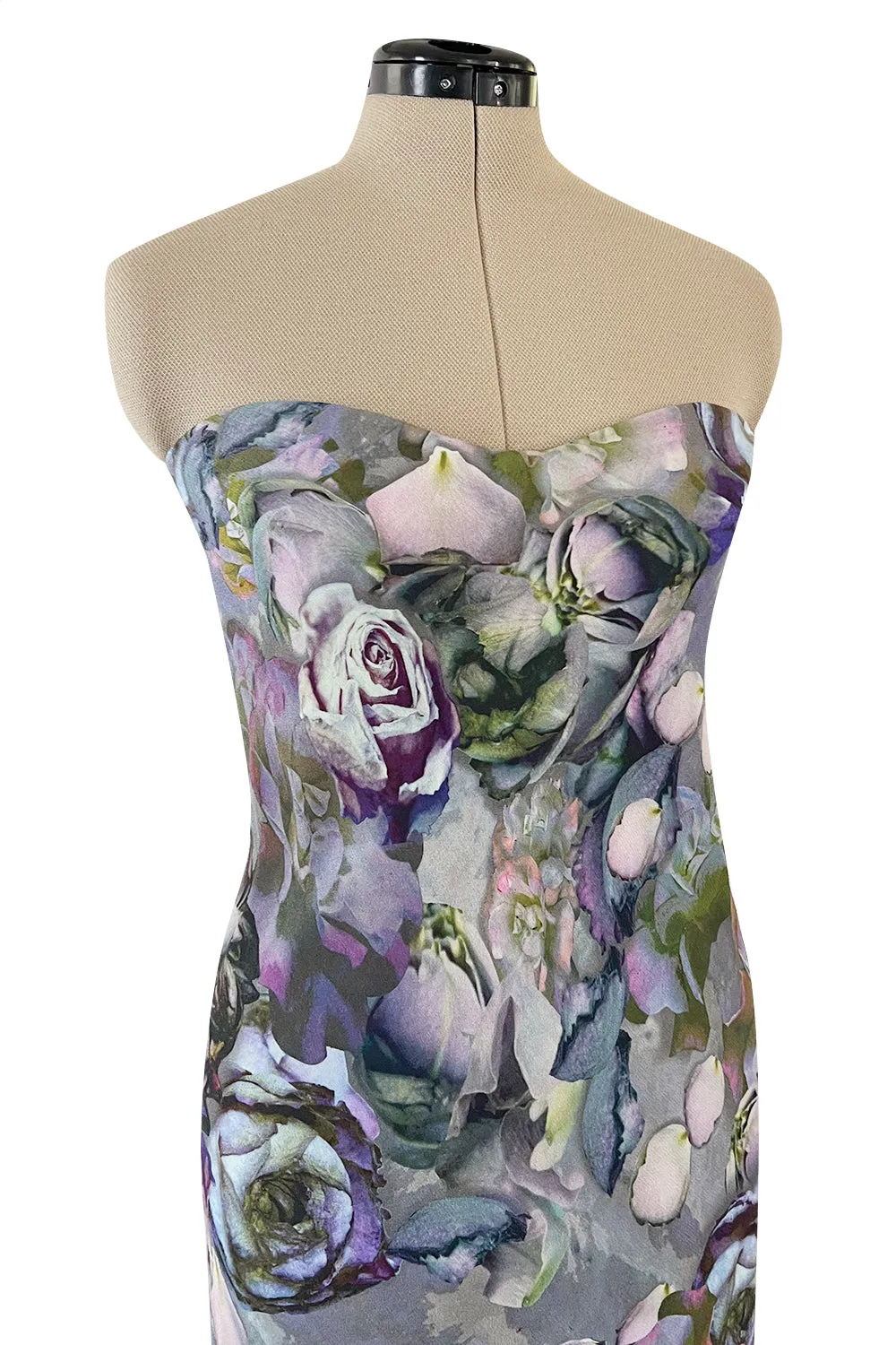 Gorgeous Spring 2010 Alexander McQueen Floral Strapless Dress w Unusual Bubble Hem