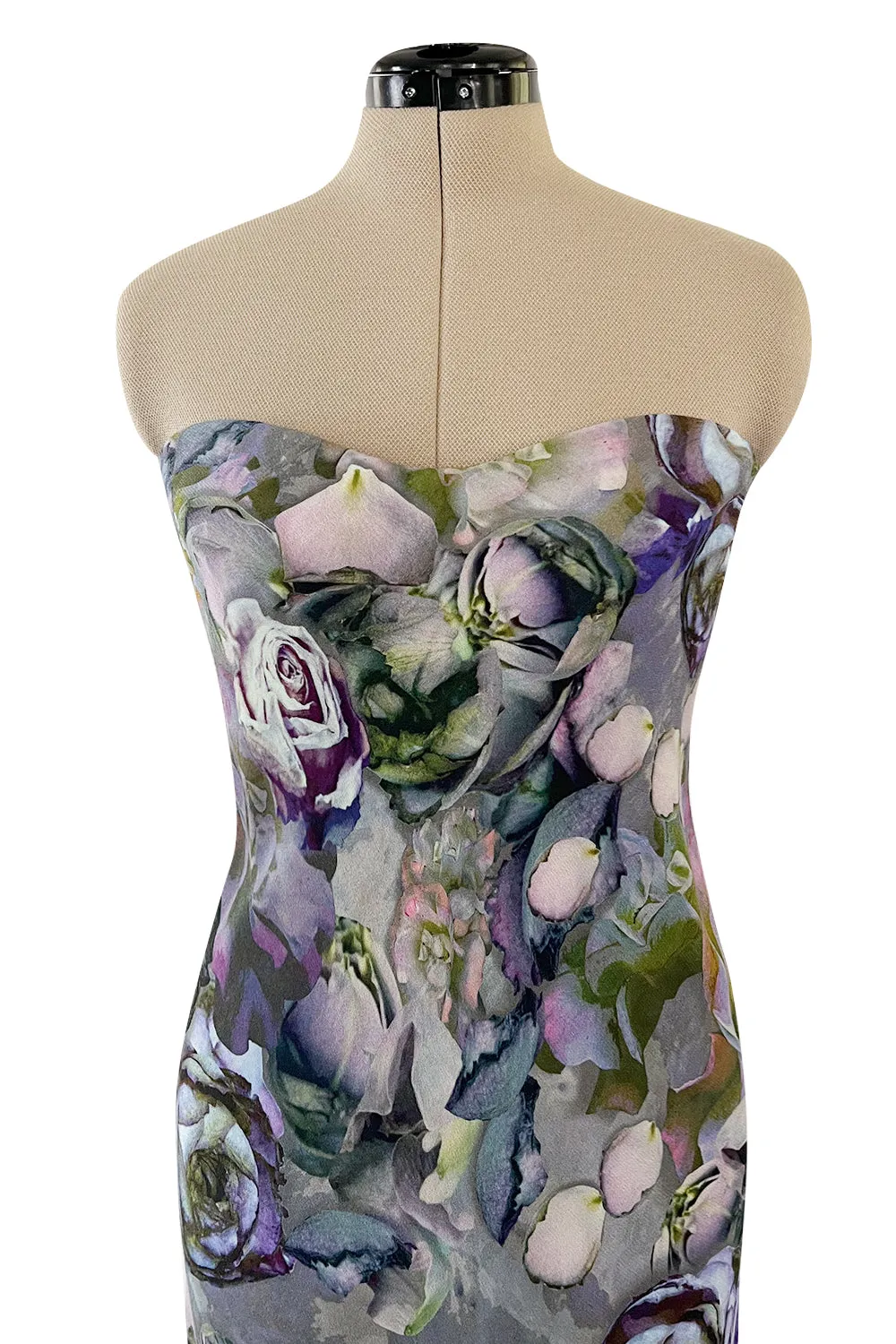 Gorgeous Spring 2010 Alexander McQueen Floral Strapless Dress w Unusual Bubble Hem