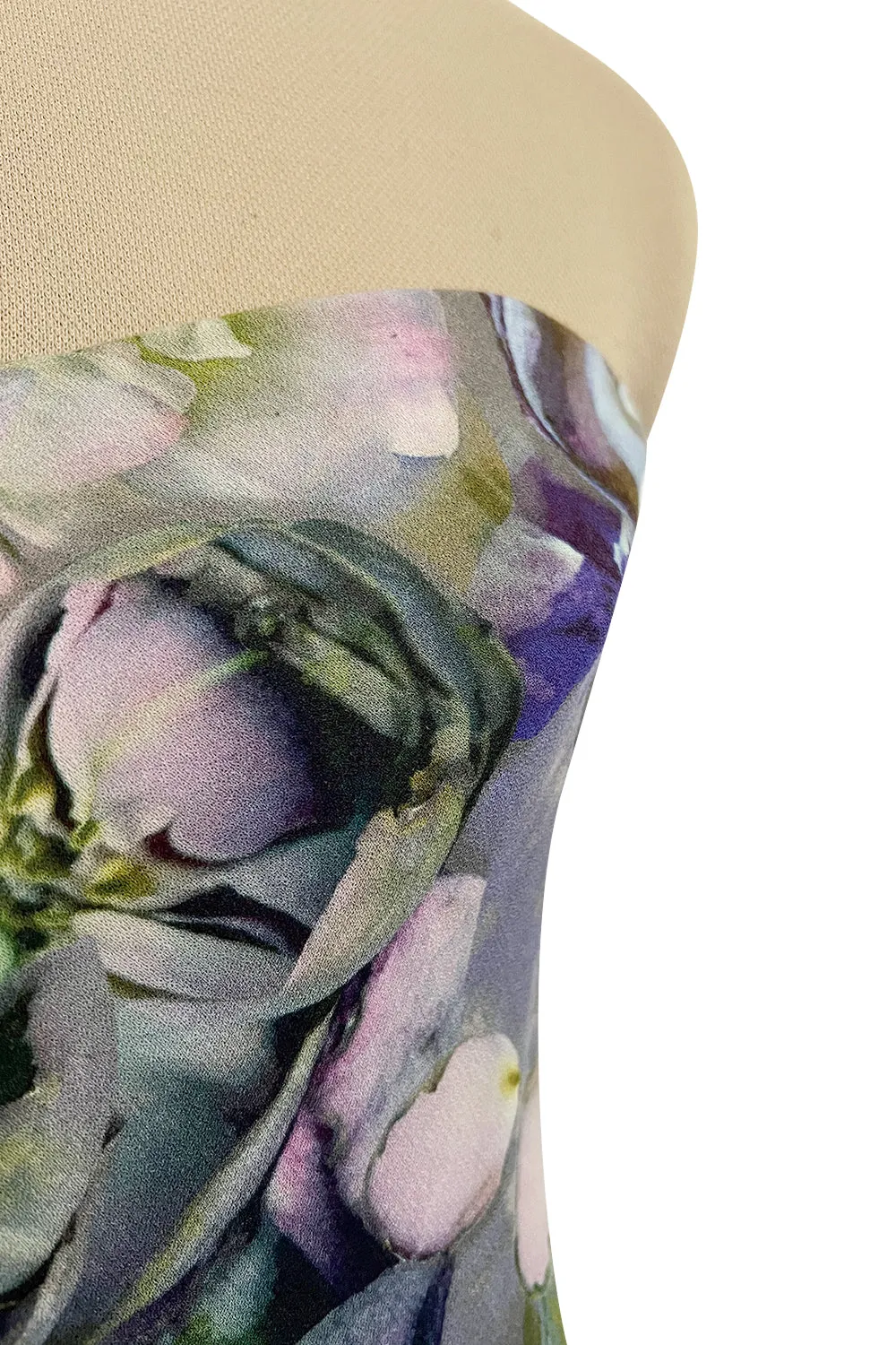 Gorgeous Spring 2010 Alexander McQueen Floral Strapless Dress w Unusual Bubble Hem