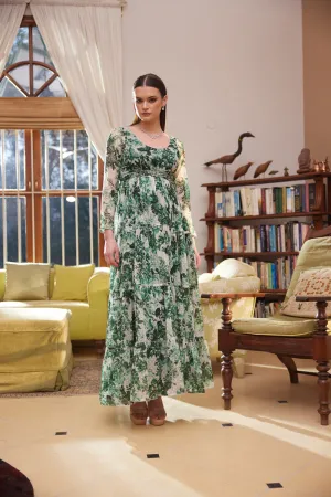 Green Rasasvda Printed Maxi Dress
