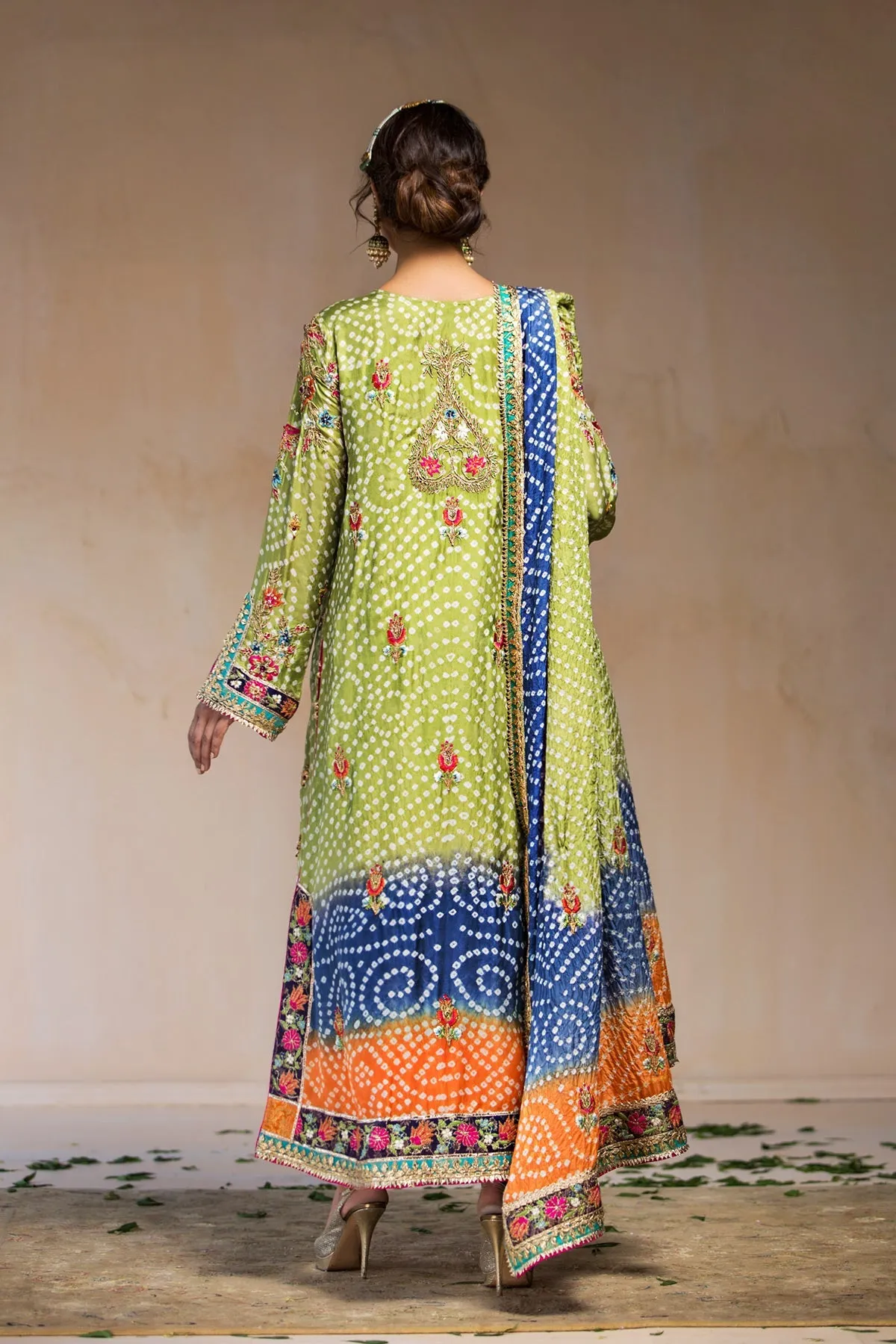 Green Silk Salwar Kameez Pakistani Wedding Dresses