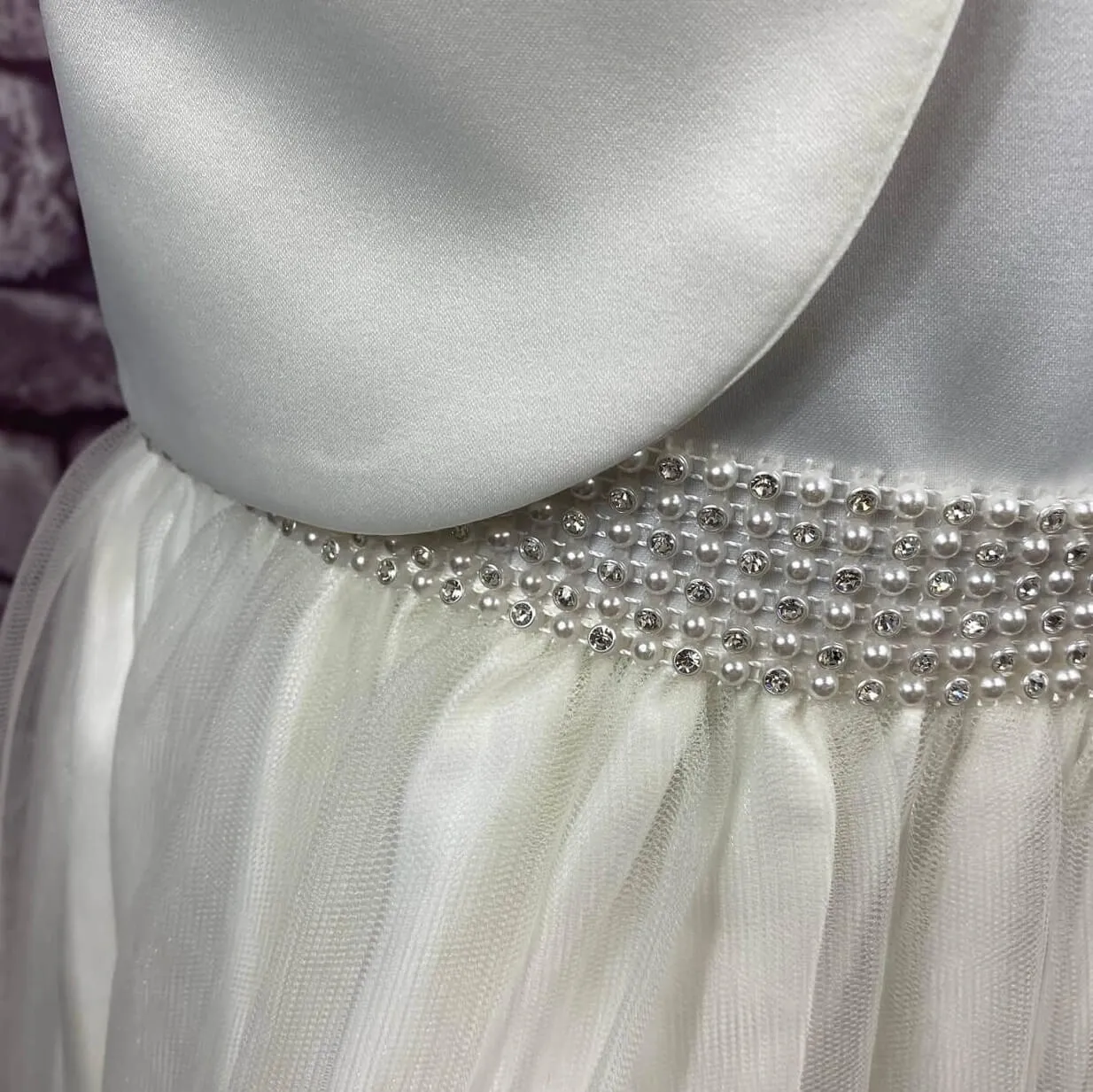 Harper Flower Girl Dress - Ivory with Petal Bag