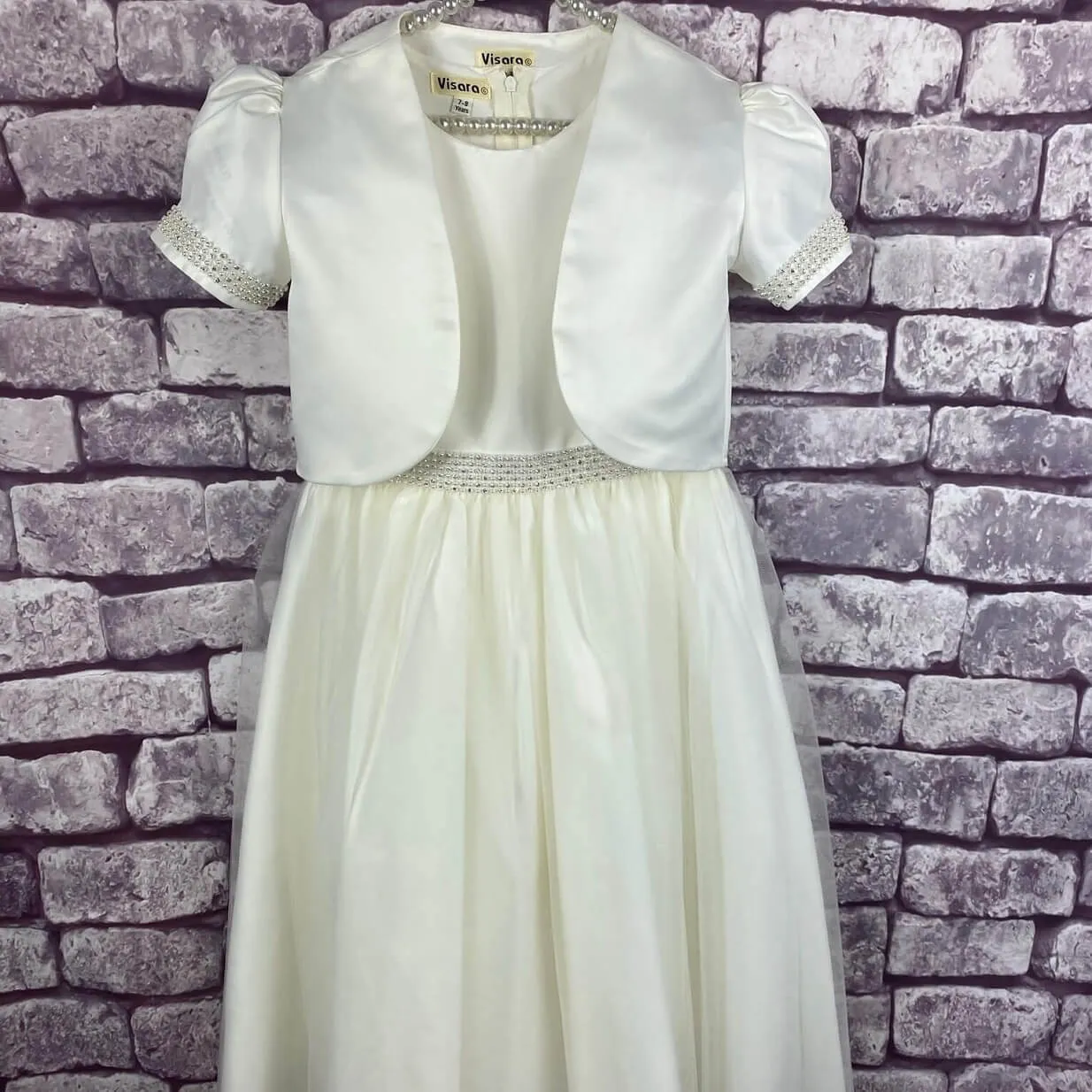 Harper Flower Girl Dress - Ivory with Petal Bag