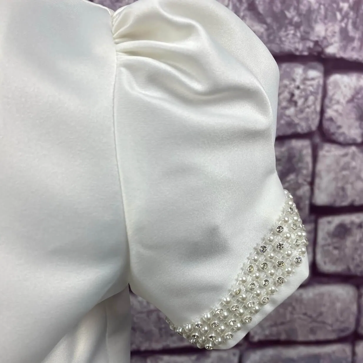 Harper Flower Girl Dress - Ivory with Petal Bag
