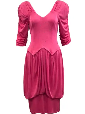 Holly's Harp Pink Jersey Dress with Rhinestones