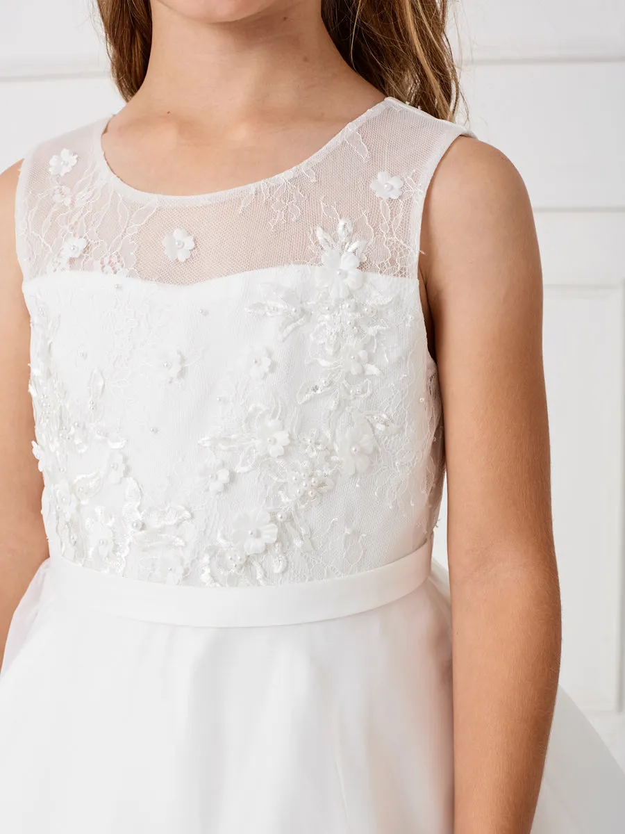 Illusion Lace Organza Dress 5813