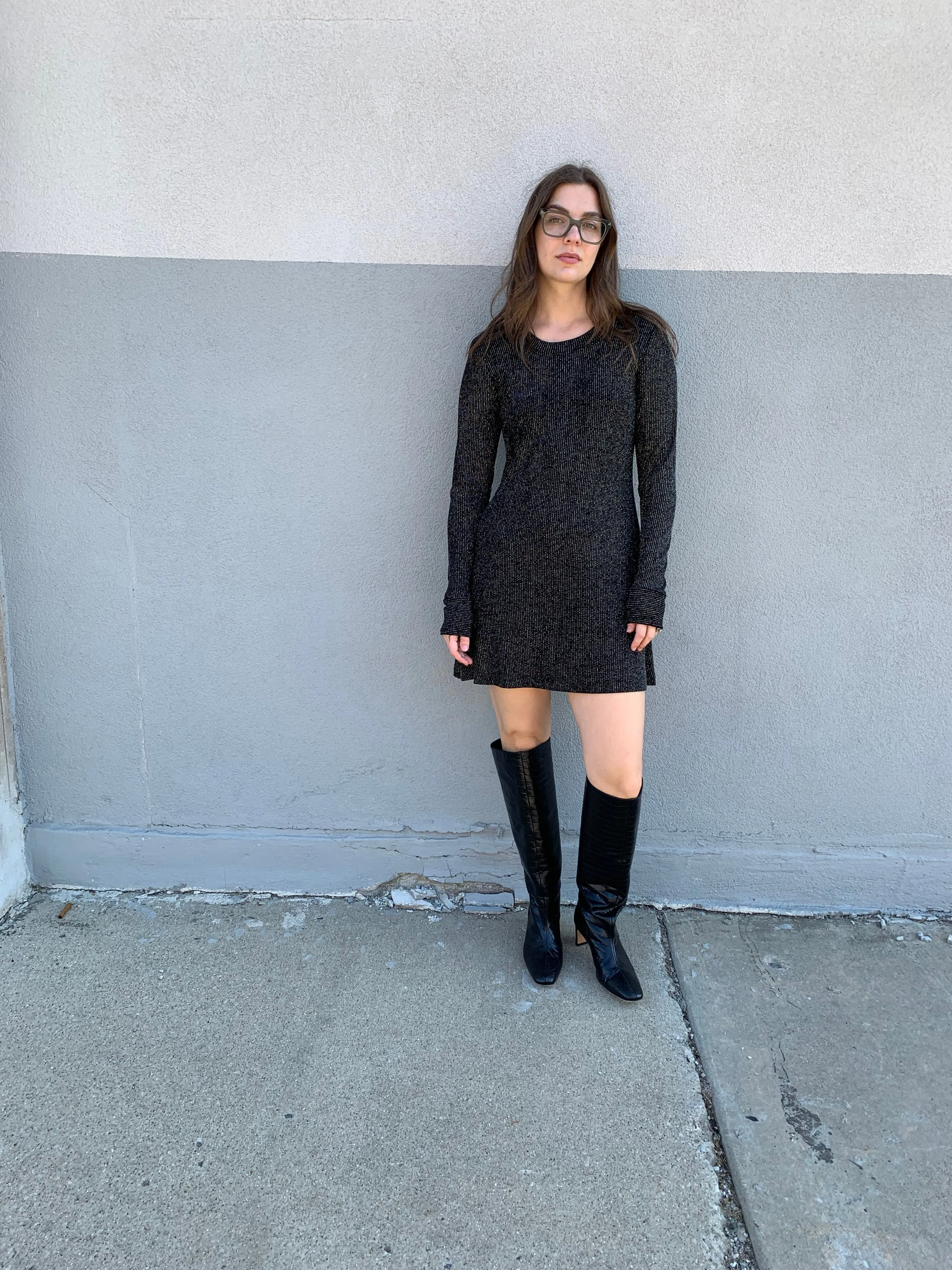 iridescent mini dress
