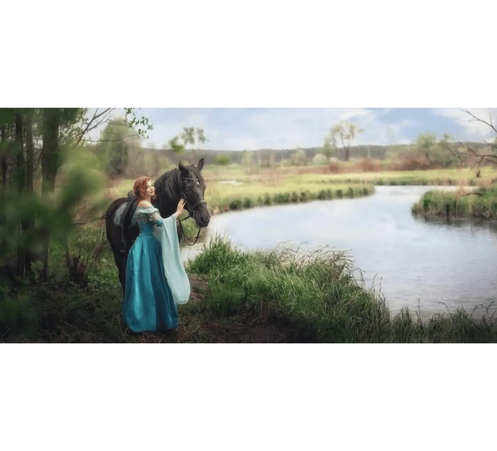 Italian blue renaissance costume