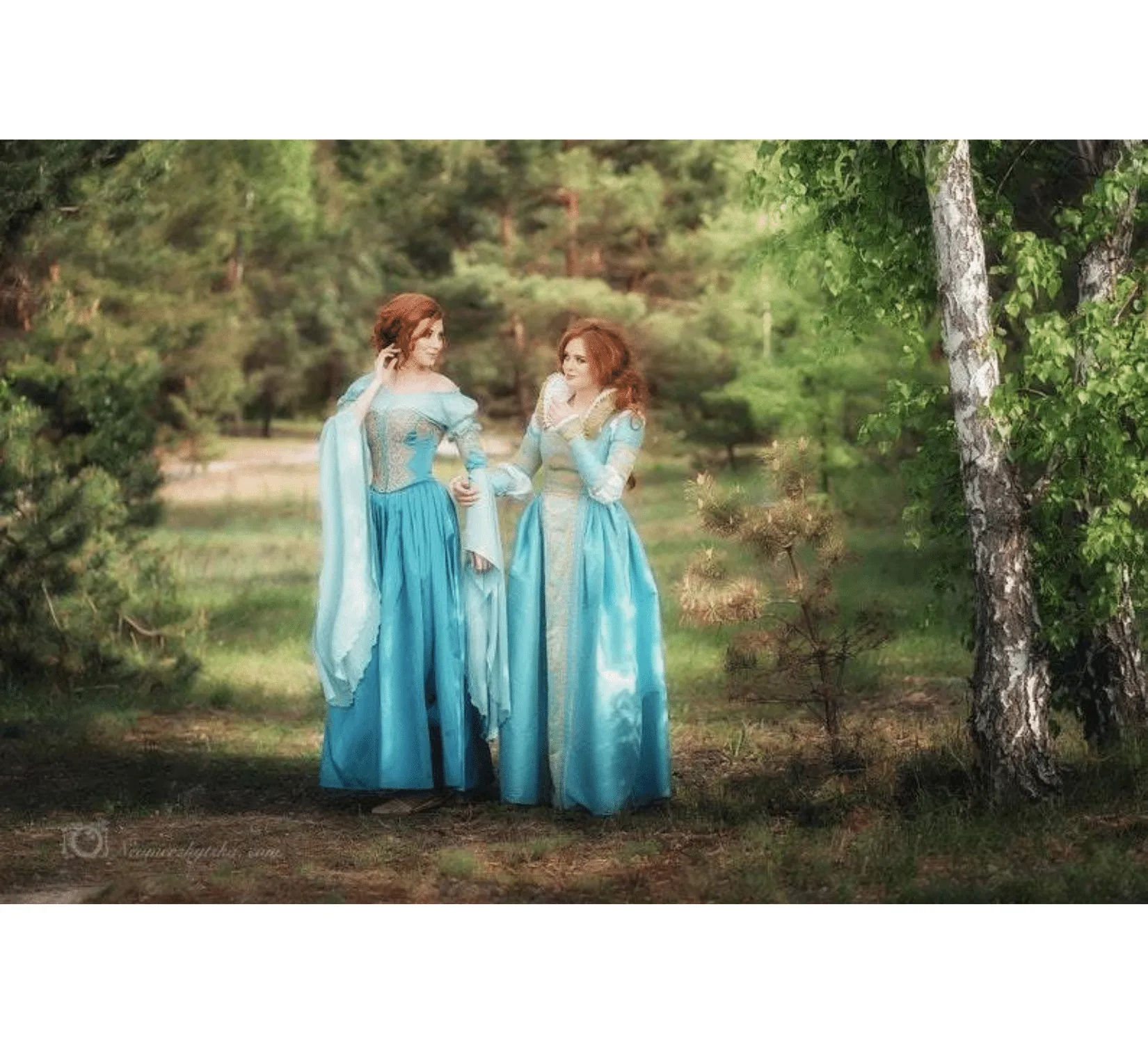 Italian blue renaissance costume