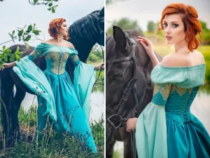 Italian blue renaissance costume
