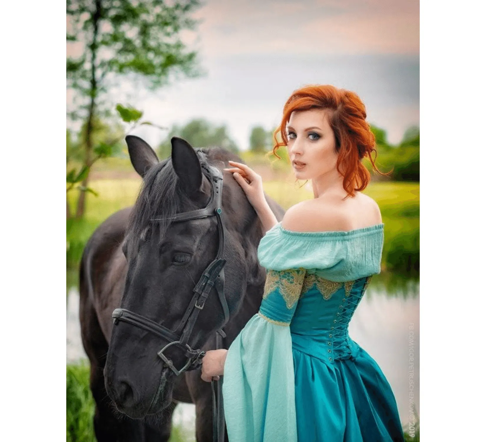 Italian blue renaissance costume