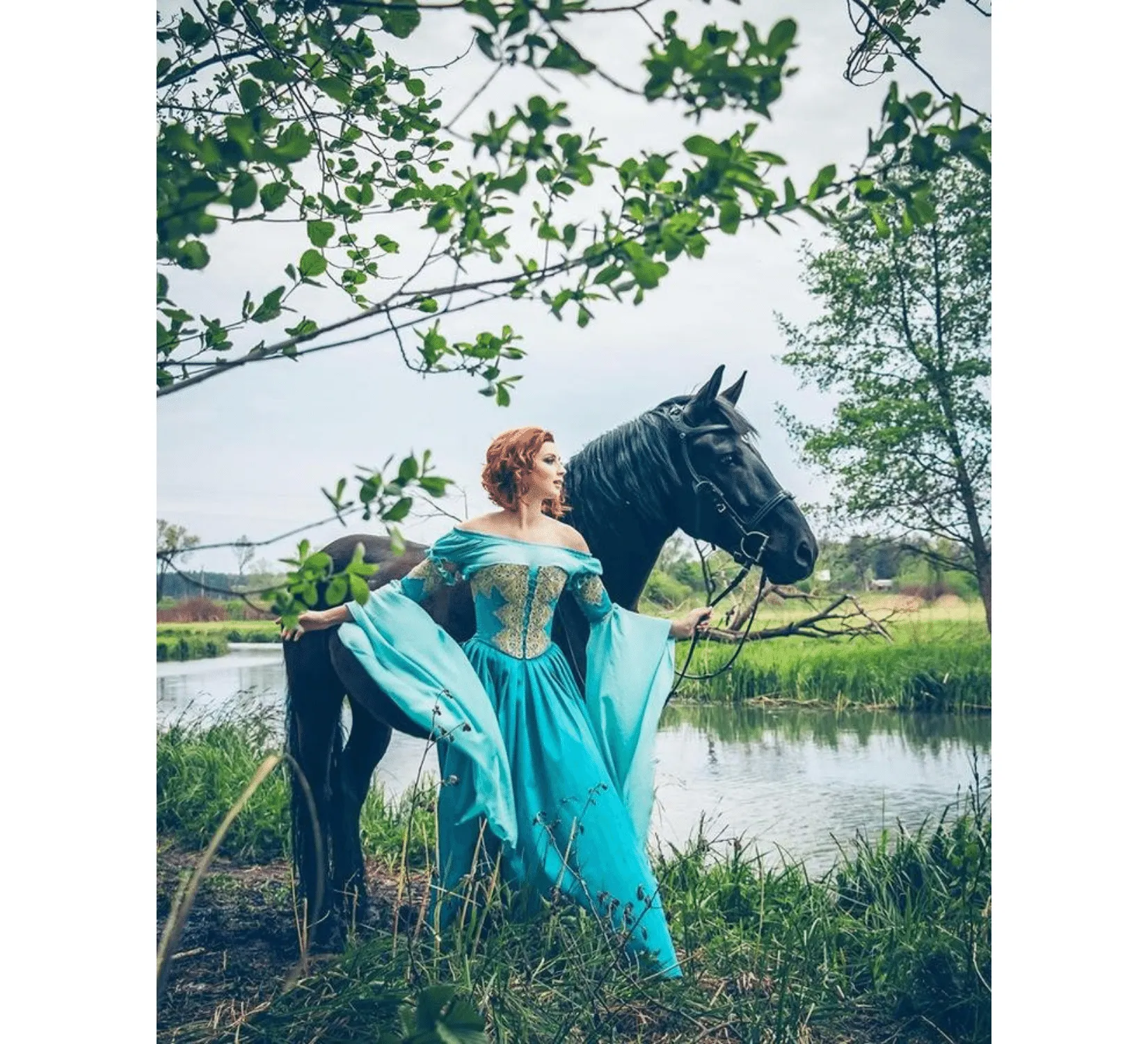 Italian blue renaissance costume