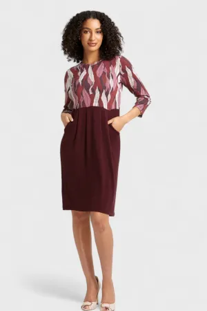 Jana Burgundy Jersey Dress