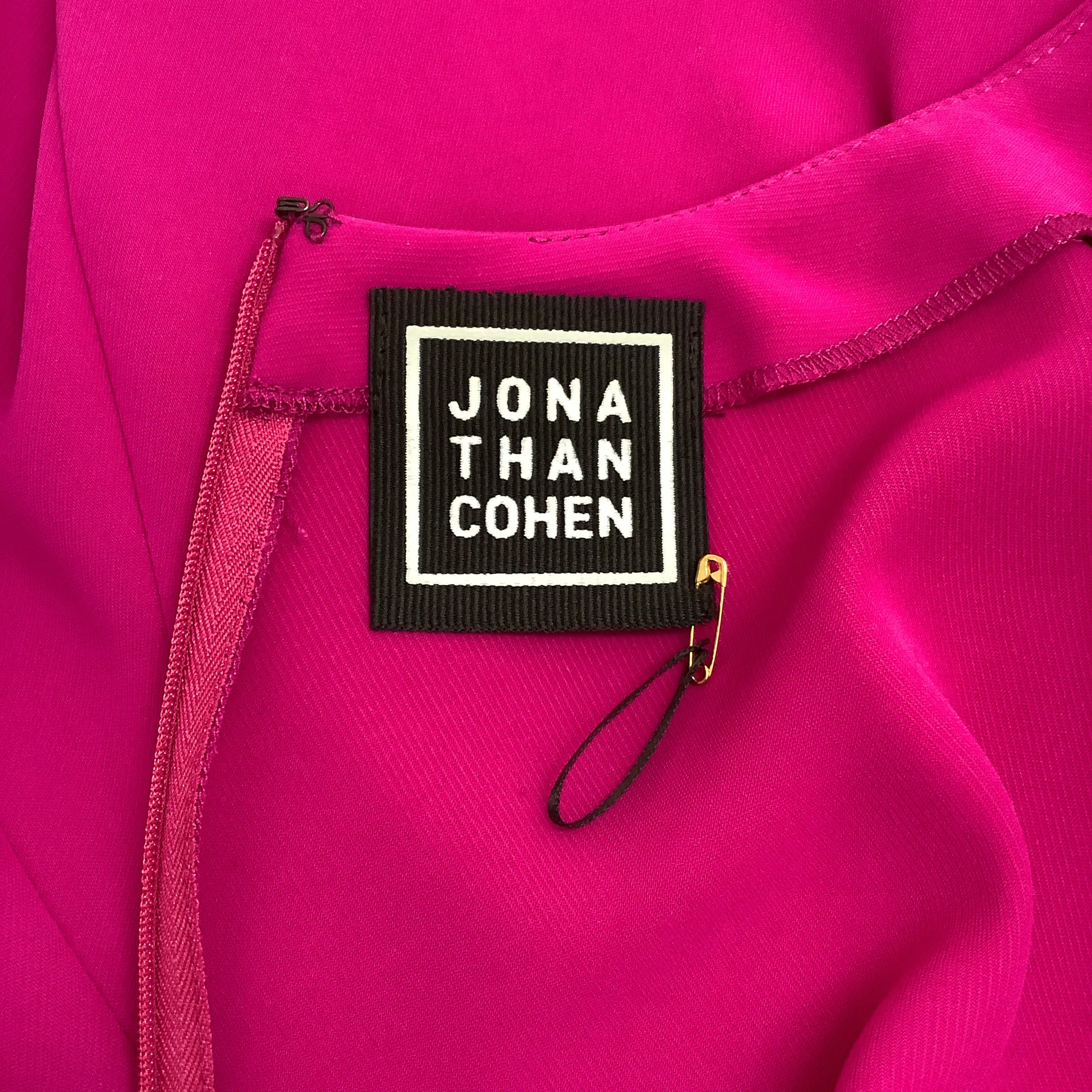 Jonathan Cohen Fuchsia Dress with Ruffle Bell Sleeves