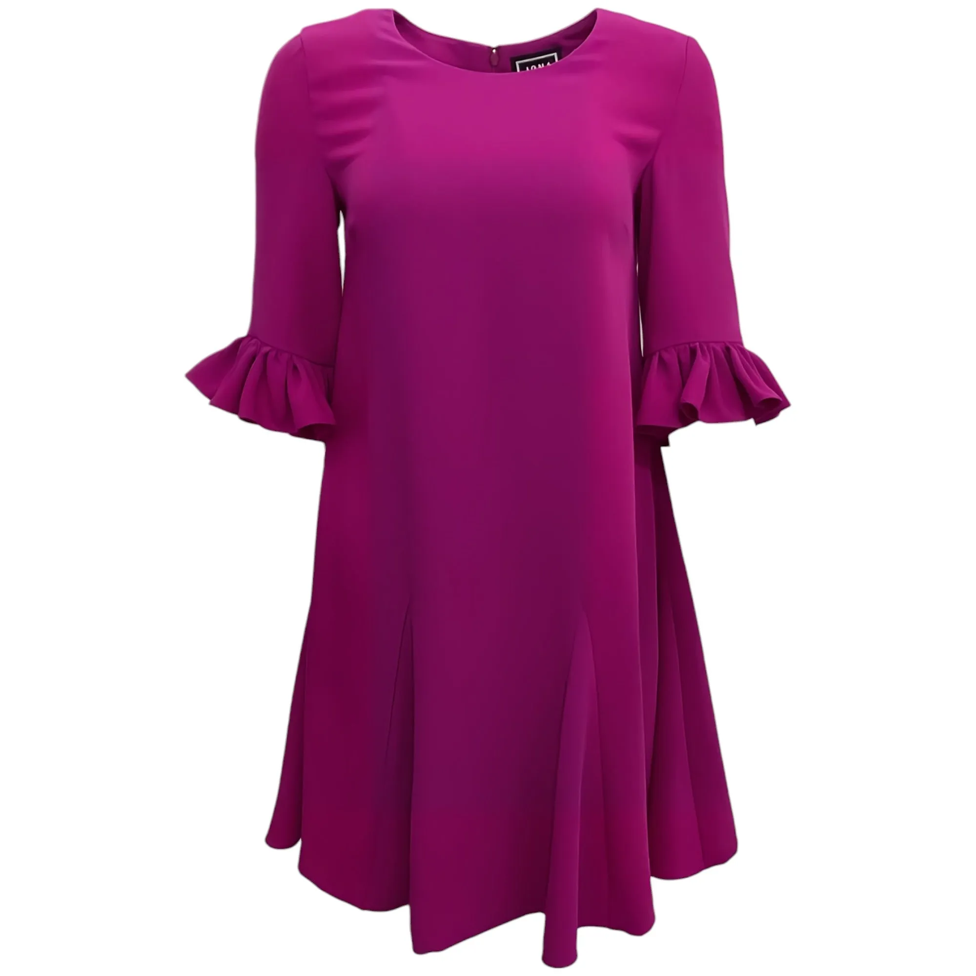 Jonathan Cohen Fuchsia Dress with Ruffle Bell Sleeves